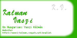 kalman vaszi business card